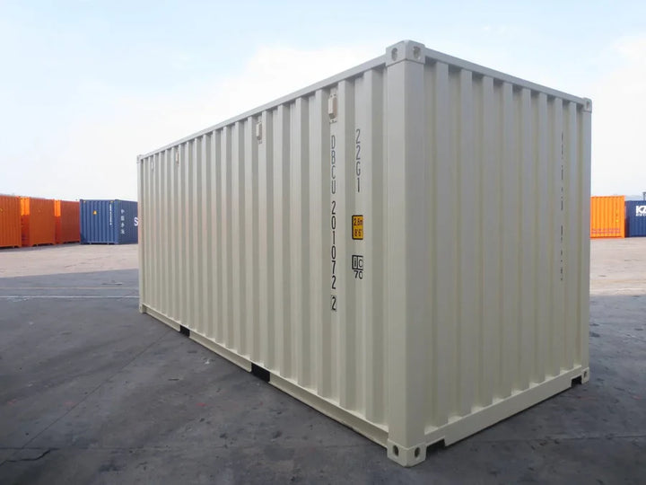 Container 20 Fuß Weiß Creme 1. Fahrt (Neu)